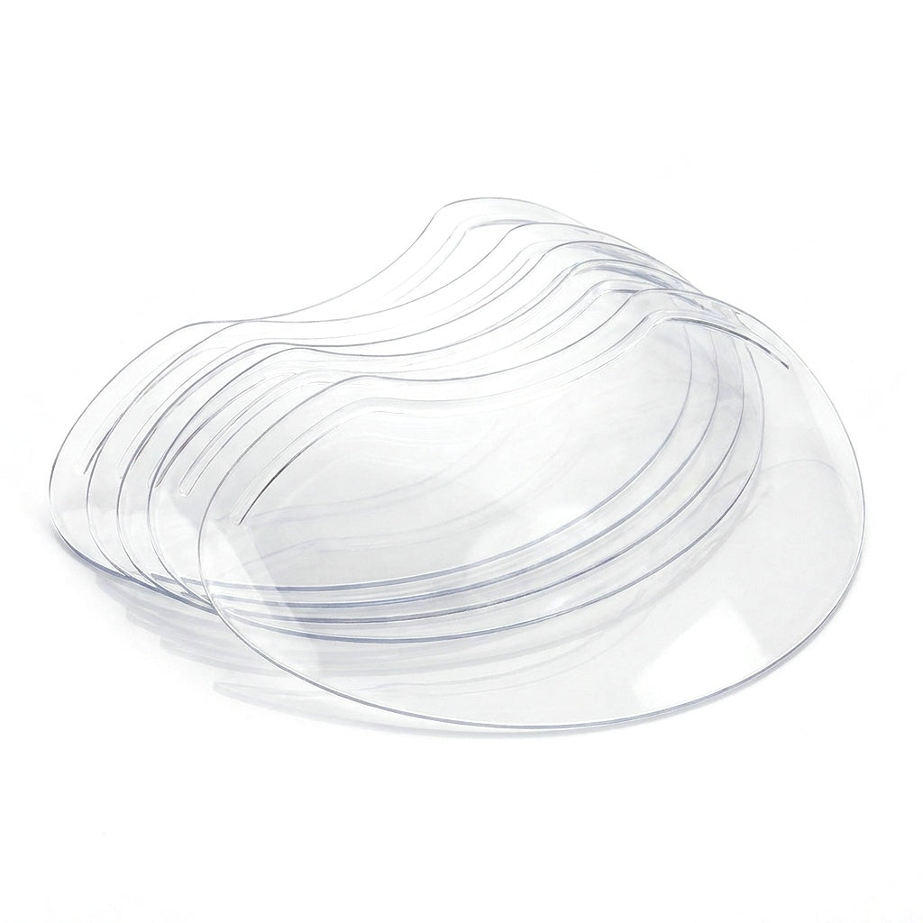 Pack of clear disposable Lashield shower shields